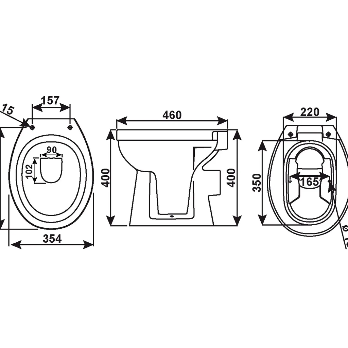 Cornat Komfort Tiefspül WC weiß