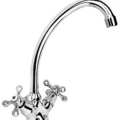 Cornat Waschtischarmatur Nostalgie 2 Griffe chrom