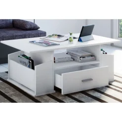 Couchtisch Junata weiß/schwarz