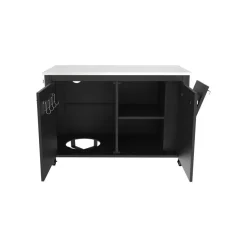 COZZE Aussentisch mit 2 Türen Mülleimer und 4 Rädern