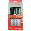 COZZE Pizza Starter Set 3-teilig Spaten Thermometer und Pizzaschneider