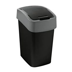 Curver Abfallbehälter Flip Bin 10 L schwarz/hellgrau