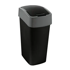 Curver Abfallbehälter Flip Bin 50 L schwarz/hellgrau