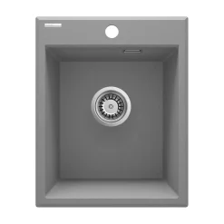 deante 1 Becken Granitspüle ERIDAN ohne Abtropffläche grau metallic