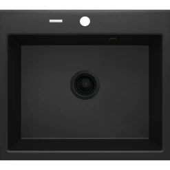 deante 1 Becken Granitspüle ANDANTE ohne Abtropffläch graphit metallic