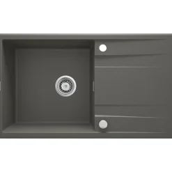 deante 1 Becken Granitspüle ERIDAN mit Abtropffläche anthrazit metallic