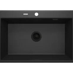 deante 1 Becken Granitspüle ERIDAN ohne Abtropffläch graphit metallic