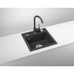 deante Granitspülen-Set ZORBA mit Armatur graphit