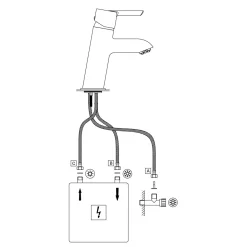 deante Niederdruck Waschtischarmatur chrom
