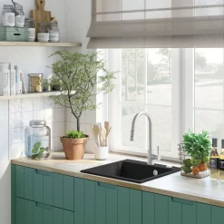 deante Granit- Einbauspüle Evora 50 x 50 cm Graphit