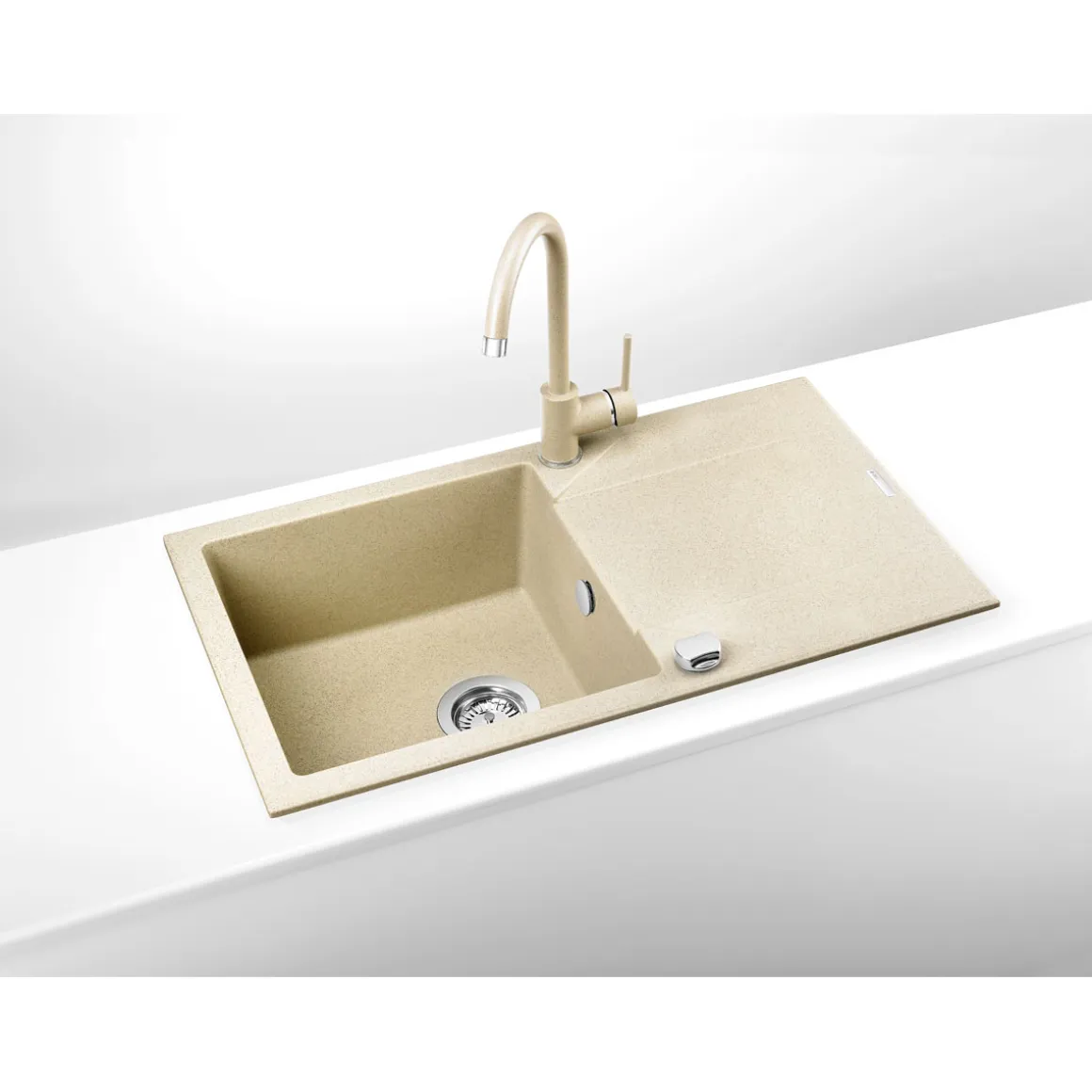 deante Granit-Einbauspüle Evora sand 78 x 44 cm