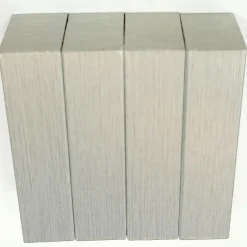 Dekor-Eckhölzer 1,9 x 1,9 x 6 cm 4 Stk Stahl gebürstet