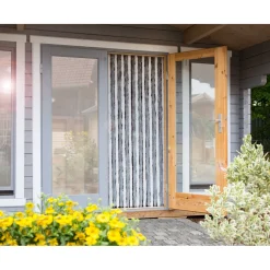 Deko-Vorhang Flauschi silver-weiß