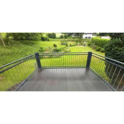 Designbalkon Small mit Lamellengeländer 288 x 200 x 290 cm