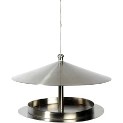 Design-VogelfutterhausSilberglanz zum Aufhängen 29 x 29 x 19,5 cm Edelstahl Silber