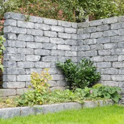 Diephaus Mauerstein Antik Basalt 42 x 21 x 14 cm