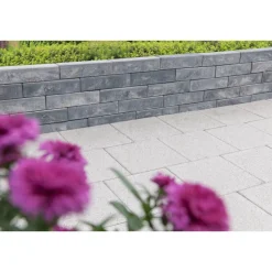 Diephaus Mauerstein Linear Slim Weiß-Schwarz 40 x 10 x 10 cm