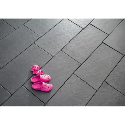 Diephaus Strukturierte Platte Schwarz-Basalt 80 x 40 x 4 cm