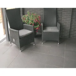 Diephaus Terrassenplatte No.1 Diamant 80 x 40 cm Schwarz-Basalt