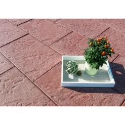 Diephaus Terrassenplatte No.1 Structure 60 x 40 x 4 cm Rot