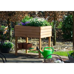 dobar Breites Hochbeet 80 x 80 x 58 cm braun