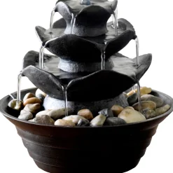 dobar Design-Zimmerbrunnen 22,2 x 20,6 x 22,2 cm schwarz