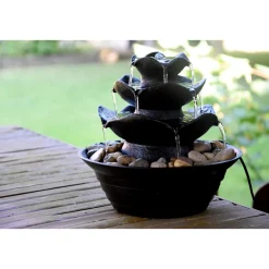 dobar Design-Zimmerbrunnen 22,2 x 20,6 x 22,2 cm schwarz