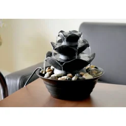 dobar Design-Zimmerbrunnen 22,2 x 20,6 x 22,2 cm schwarz