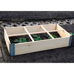 dobar Frühbeet mit Pflanzkasten beige 100 x 50 x 50,2 cm