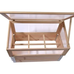 dobar Frühbeet mit Pflanzkasten beige 100 x 50 x 50,2 cm