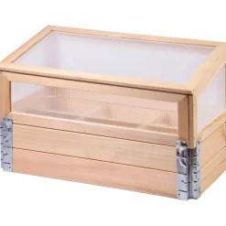 dobar Frühbeet mit Pflanzkasten beige 76 x 40 x 50 cm