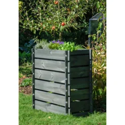 dobar Hochbeet mit Stecksystem 79 x 79 x 37 cm grau