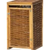 dobar Holz-Mülltonnenbox 70 x 83 x 132 cm braun