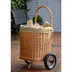 dobar Kaminholzwagen 44 x 93 x 40 cm braun