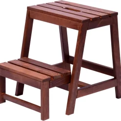 dobar Klapphocker 53/39 x 38 x 45 cm dunkelbraun