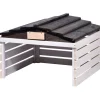 dobar Mährobotergarage 78,5 x 74 x 52,5 cm weiß-schwarz