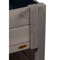 dobar Mährobotergarage mit Pflanzkasten 56 x 73 x 79 cm grau