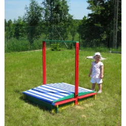 dobar Sandkasten mit Deckel 120 x 120 x 120 cm mehrfarbig