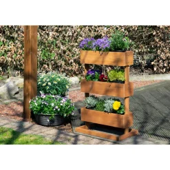 dobar Vertikalbeet 49,5 x 78 x 30 cm braun