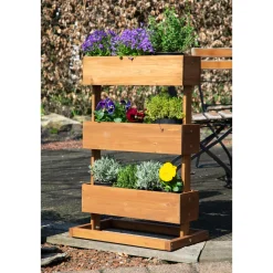dobar Vertikalbeet 49,5 x 78 x 30 cm braun