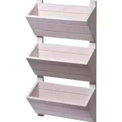 dobar Wandbeet 3-stufig 38 x 79 x 17,5 cm weiß