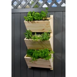 dobar Wandbeet 3-stufig 38 x 79 x 17,5 cm beige