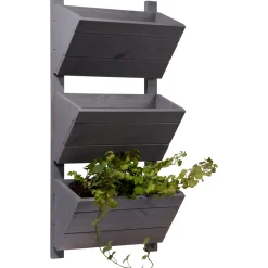 dobar Wandbeet 3-stufig 38 x 79 x 17,5 cm grau