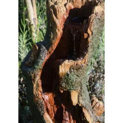 dobar XL Design-Gartenbrunnen 28 x 78 x 33 cm braun/grün