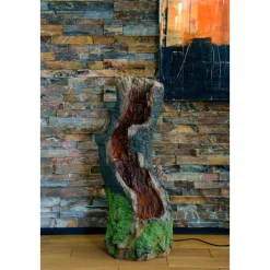 dobar XL Design-Gartenbrunnen 28 x 78 x 33 cm braun/grün