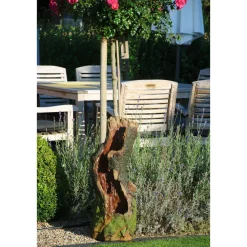 dobar XL Design-Gartenbrunnen 28 x 78 x 33 cm braun/grün