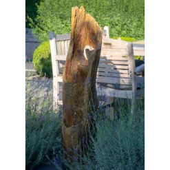 dobar XL Design-Gartenbrunnen 30 x 124,5 x 34 cm braun