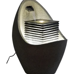 dobar XL Design-Gartenbrunnen 46,5 x 63,5 x 46,5 cm grau