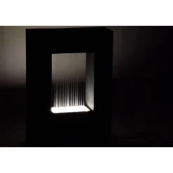 dobar XL Design-Gartenbrunnen mit Pflanzkasten 76 x 54,5 x 19 cm dunkelgrau