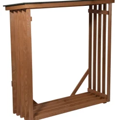 dobar XL-Kaminholzregal 140 x 143 x 50 cm grün-braun